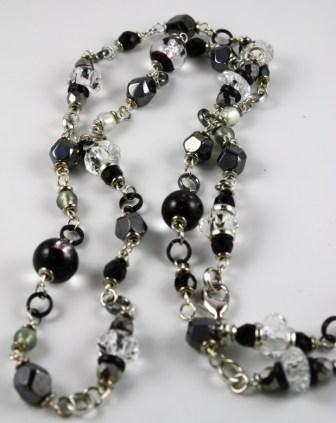 Sparkle Necklace - Black/Silver